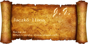 Jaczkó Ilona névjegykártya